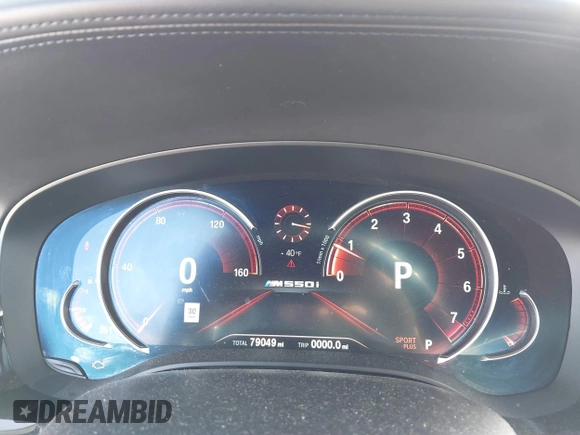 2018 BMW 5 Series M550i xDrive with VIN WBAJB9C55JB286036, listed as a IAAI auction lot 41738640 with 79,049 mi miles and . Bid and sale history available at DreamBid. Image 7.