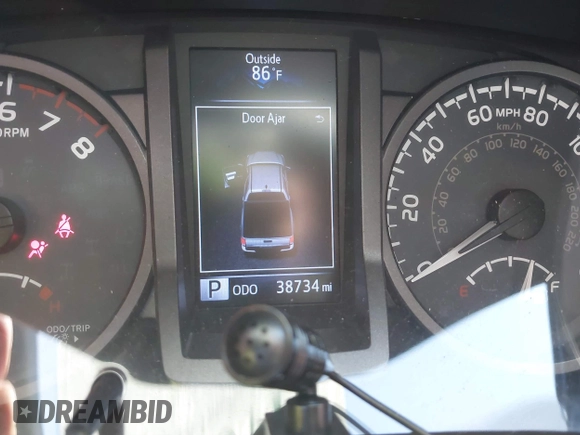 2017 Toyota Tacoma SR5 with VIN 3TMCZ5AN8HM102763, listed as a IAAI auction lot 41781283 with 38,734 mi miles and . Bid and sale history available at carsss.com. Image 7.