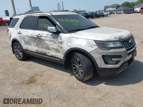 2016 Ford Explorer Platinum z VIN 1FM5K8HT1GGC31323, wystawiony jako IAAI lot #42423088 z przebiegiem 179 246 mil mil oraz . Historia ofert i sprzedaży dostępna na DreamBid. Obrazek 1.