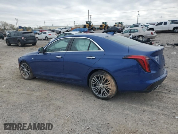 2020 Cadillac CT4 Premium Luxury with VIN 1G6DB5RL2L0127166, listed as a Copart auction lot 82152034 with 43,698 mi miles and Salvage Title. Bid and sale history available at carsss.com. Image 2.