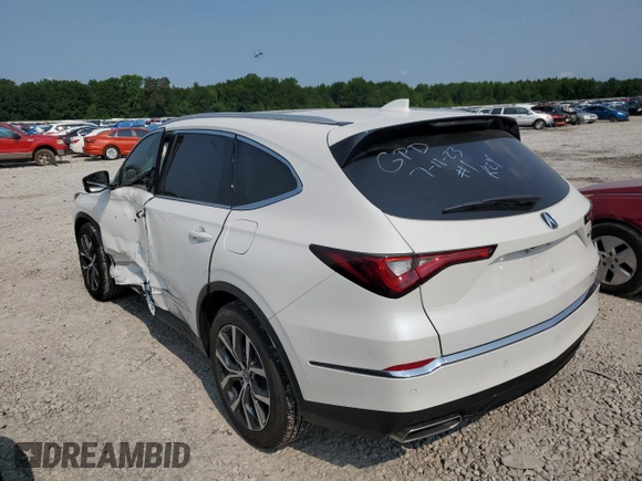 2023 Acura MDX w/Technology Package with VIN 5J8YE1H45PL034138, listed as a Copart auction lot 59973163 with 2,585 mi miles. Bid and sale history available at carsss.com. Image 2.