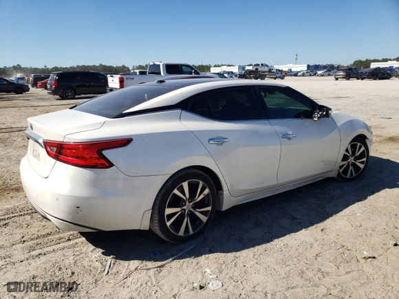 2017 Nissan Maxima Platinum with VIN 1N4AA6APXHC413205, listed as a Copart auction lot 43948945 with 0 mi miles and Salvage Title. Bid and sale history available at carsss.com. Image 3.