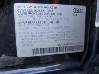2019 Audi A4 allroad Premium Plus with VIN WA18NAF47KA109390, listed as a Copart auction lot 71760503 with 16,636 mi miles. Bid and sale history available at carsss.com. Image 14.