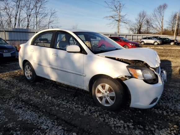 2010 Kia Rio LX with VIN KNADH4A3XA6624135, listed as a Copart auction lot 45455745 with 143,623 mi miles and Salvage Title. Bid and sale history available at carsss.com. Image 4.