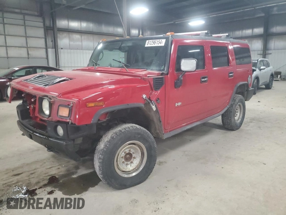 2004 Hummer H2 with VIN 5GRGN23U74H116568, listed as a Copart auction lot 81296154 with 146,517 mi miles and Salvage Title. Bid and sale history available at carsss.com. Image 1.