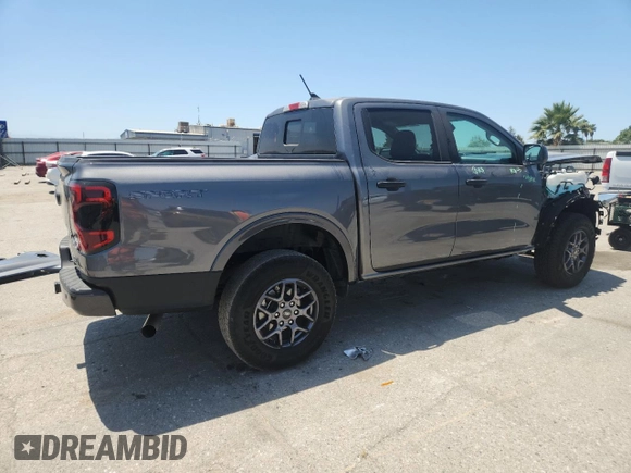 2024 Ford Ranger XLT with VIN 1FTER4GH4RLE35484, listed as a Copart auction lot 58596835 with 8,613 mi miles and Salvage title. Bid and sale history available at DreamBid. Image 3.