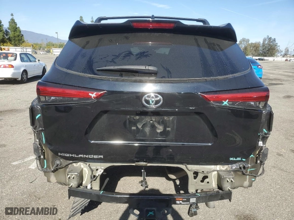 2021 Toyota Highlander XLE with VIN 5TDHZRAH0MS047954, listed as a Copart auction lot 47434505 with 59,728 mi miles and Salvage Title. Bid and sale history available at carsss.com. Image 6.
