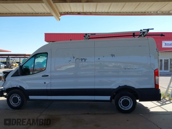 2023 Ford Transit Cargo with VIN 1FTBR1C80PKA15201, listed as a IAAI auction lot 41842600 with 19,052 mi miles. Bid and sale history available at carsss.com. Image 14.