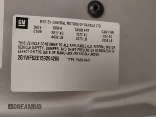 2005 Chevrolet Impala z VIN 2G1WF52E159294206, wystawiony jako IAAI lot #42365500 z przebiegiem 127 265 mil mil oraz . Historia ofert i sprzedaży dostępna na DreamBid. Obrazek 9.