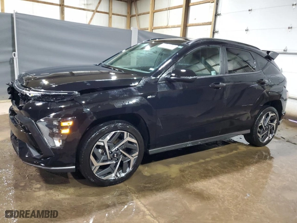 2024 Hyundai Kona N Line with VIN KM8HACA36RU087236, listed as a Copart auction lot 50409345 with 33,288 mi miles and Clean Title. Bid and sale history available at carsss.com. Image 1.
