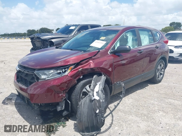 2019 Honda CR-V LX with VIN 2HKRW5H33KH402697, listed as a IAAI auction lot 41942219 with 80,826 mi miles. Bid and sale history available at carsss.com. Image 2.
