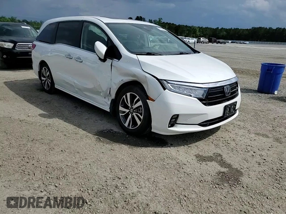 2022 Honda Odyssey Touring with VIN 5FNRL6H87NB040726, listed as a Copart auction lot 57038425 with 37,069 mi miles and Salvage title. Bid and sale history available at DreamBid. Image 14.