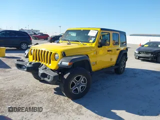 2021 Jeep Wrangler Unlimited Willys with VIN 1C4HJXDG4MW532399, listed as a IAAI auction lot 41833236 with 64,627 mi miles and . Bid and sale history available at DreamBid. Image 19.