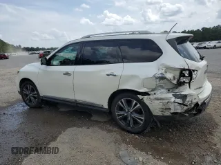 2018 Nissan Pathfinder S z VIN 5N1DR2MN9JC624870, wystawiony jako Copart lot #59740805 z przebiegiem 150 146 mil mil oraz Szkoda całkowita • Salvage title. Historia ofert i sprzedaży dostępna na DreamBid. Obrazek 2.