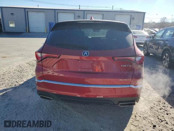 2022 Acura MDX with VIN 5J8YE1H38NL008041, listed as a Copart auction lot 81429754 with 40,810 mi miles and Salvage Title. Bid and sale history available at carsss.com. Image 6.