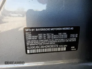 2017 BMW X6 z VIN 5UXKU6C36H0W38379, wystawiony jako Copart lot #42734635 z przebiegiem 47 676 mil mil oraz Szkoda całkowita • Salvage title. Historia ofert i sprzedaży dostępna na DreamBid. Obrazek 13.