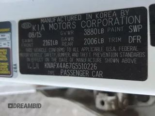 2016 Kia Forte LX with VIN KNAFX4A67G5510226, listed as a Copart auction lot 52742425 with 128,532 mi miles and Salvage Title. Bid and sale history available at carsss.com. Image 13.