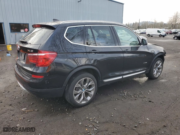 2015 BMW X3 xDrive28i with VIN 5UXWX9C55F0D47187, listed as a Copart auction lot 48899175 with 57,992 mi miles and Salvage Title. Bid and sale history available at carsss.com. Image 3.