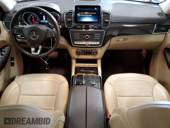 2017 Mercedes-Benz GLS 450 with VIN 4JGDF6EE7HA976883, listed as a Copart auction lot 50027235 with 133,304 mi miles and Salvage Title. Bid and sale history available at DreamBid. Image 8.