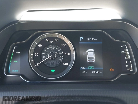 2020 Hyundai Ioniq Blue with VIN KMHC65LCXLU242673, listed as a IAAI auction lot 42033374 with 49,345 mi miles and . Bid and sale history available at DreamBid. Image 7.