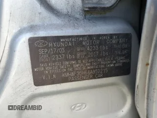 2004 Hyundai Sonata GLS with VIN KMHWF35H64A952215, listed as a Copart auction lot 76305144 with 125,166 mi miles and Salvage Title. Bid and sale history available at carsss.com. Image 12.