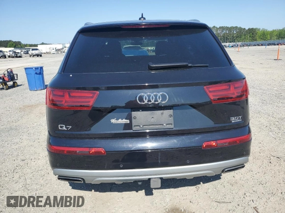 2017 Audi Q7 Premium Plus with VIN WA1LAAF71HD051770, listed as a Copart auction lot 53106825 with 88,833 mi miles and Salvage title. Bid and sale history available at DreamBid. Image 6.
