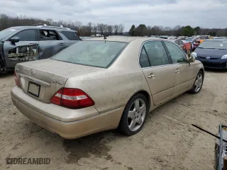 2006 Lexus LS 430 with VIN JTHBN36F365043328, listed as a Copart auction lot 41435985 with 0 mi miles and Salvage Title. Bid and sale history available at carsss.com. Image 3.