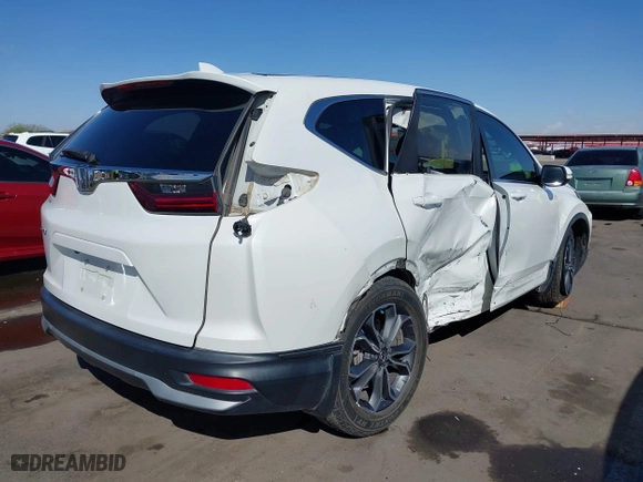 2020 Honda CR-V EX-L with VIN 7FARW1H81LE011217, listed as a IAAI auction lot 41734096 with 62,391 mi miles. Bid and sale history available at carsss.com. Image 4.