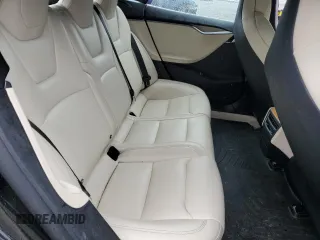2019 Tesla Model S 75D with VIN 5YJSA1E28KF349241, listed as a Copart auction lot 55279595 with 77,005 mi miles and Salvage title. Bid and sale history available at DreamBid. Image 10.