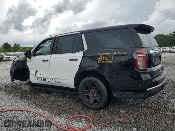 2021 Chevrolet Tahoe Commercial with VIN 1GNSCLED0MR362867, listed as a Copart auction lot 60454365 with 41,520 mi miles and Salvage title. Bid and sale history available at DreamBid. Image 2.