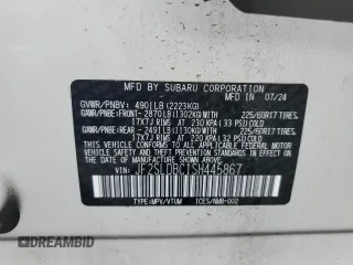 2025 Subaru Forester Premium with VIN JF2SLDBC1SH445867, listed as a Copart auction lot 57899945 with 9,966 mi miles and Salvage title. Bid and sale history available at DreamBid. Image 13.