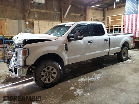 2022 Ford F-350 XL with VIN 1FT8W3B63NEC38908, listed as a Copart auction lot 88760165 with 124,080 mi miles and Salvage title. Bid and sale history available at DreamBid. Image 1.