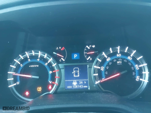 2017 Toyota 4Runner SR5 with VIN JTEBU5JR2H5415869, listed as a IAAI auction lot 40962324 with 104,143 mi miles. Bid and sale history available at carsss.com. Image 7.