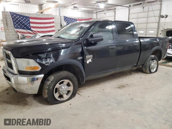 2010 Dodge Ram 2500 ST with VIN 3D7TT2CT6AG175393, listed as a Copart auction lot 51225855 with 160,983 mi miles and Salvage Title. Bid and sale history available at carsss.com. Image 1.