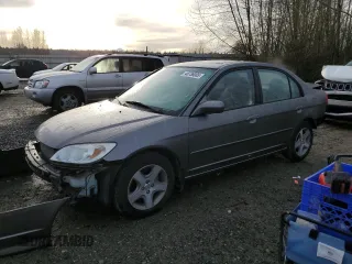 2004 Honda Civic EX with VIN 2HGES26844H564522, listed as a Copart auction lot 48736005 with 179,705 mi miles and Salvage Title. Bid and sale history available at carsss.com. Image 1.