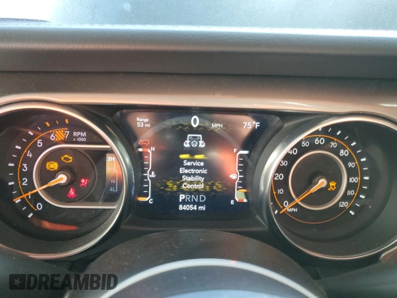 2021 Jeep Wrangler Unlimited Sahara with VIN 1C4HJXEN3MW539731, listed as a Copart auction lot 55119785 with 84,054 mi miles and Salvage title. Bid and sale history available at DreamBid. Image 9.