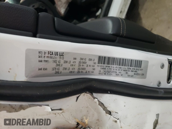 2015 Jeep Grand Cherokee Limited with VIN 1C4RJFBG2FC875704, listed as a Copart auction lot 47017995 with 0 mi miles and Salvage Title. Bid and sale history available at carsss.com. Image 14.