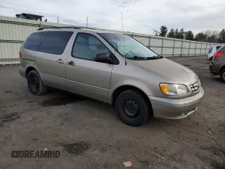 2002 Toyota Sienna LE with VIN 4T3ZF13C12U455861, listed as a Copart auction lot 80950914 with 250,830 mi miles and Salvage Title. Bid and sale history available at carsss.com. Image 4.