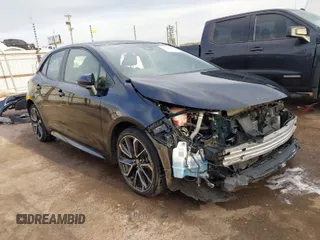 2019 Toyota Corolla Hatchback SE with VIN JTNK4RBE0K3020711, listed as a IAAI auction lot 41794387 with 52,055 mi miles. Bid and sale history available at carsss.com. Image 1.