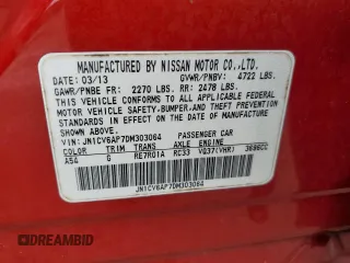 2013 Infiniti G37 Journey with VIN JN1CV6AP7DM303064, listed as a Copart auction lot 56461445 with 110,465 mi miles and Salvage title. Bid and sale history available at DreamBid. Image 13.