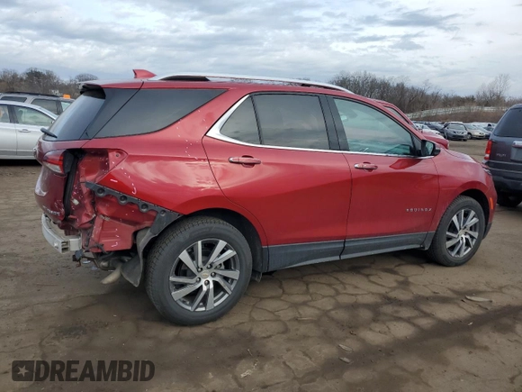 2022 Chevrolet Equinox Premier z VIN 3GNAXXEV3NS106575, wystawiony jako Copart lot #47124345 z przebiegiem 44 737 mil mil oraz Szkoda całkowita • Salvage title. Historia ofert i sprzedaży dostępna na DreamBid. Obrazek 3.