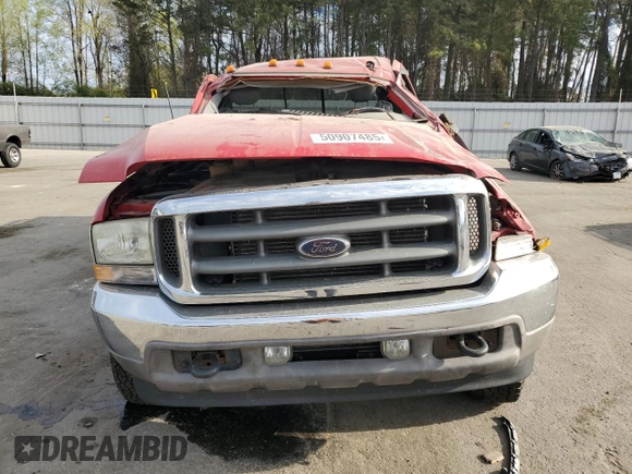 2002 Ford Super Duty F-250 XL with VIN 1FTNX21F92EB16187, listed as a Copart auction lot 50907485 with 68,603 mi miles and Salvage Title. Bid and sale history available at carsss.com. Image 5.