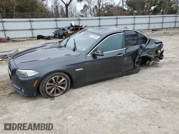 2016 BMW 5 Series 528i xDrive with VIN WBA5A7C58GG144462, listed as a Copart auction lot 45710815 with 119,416 mi miles and Salvage Title. Bid and sale history available at carsss.com. Image 1.