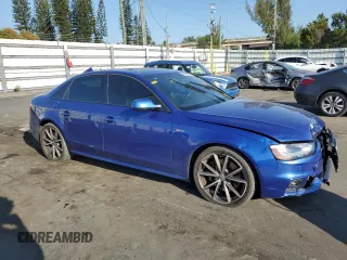 2016 Audi S4 Premium Plus with VIN WAUBGAFL5GA007622, listed as a Copart auction lot 48794095 with 93,256 mi miles and Salvage Title. Bid and sale history available at carsss.com. Image 4.