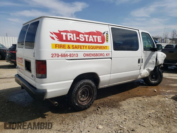 2008 Ford Econoline Cargo Commercial with VIN 1FTNE14W88DA08069, listed as a Copart auction lot 48592425 with 198,699 mi miles and Salvage title. Bid and sale history available at DreamBid. Image 3.