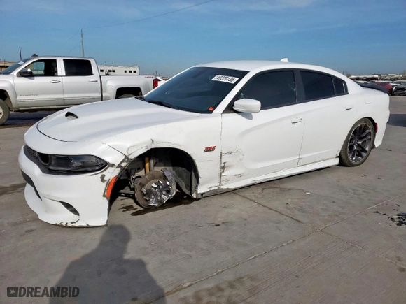 2022 Dodge Charger Scat Pack with VIN 2C3CDXGJ6NH257129, listed as a Copart auction lot 49220135 with 36,043 mi miles and Salvage Title. Bid and sale history available at carsss.com. Image 1.