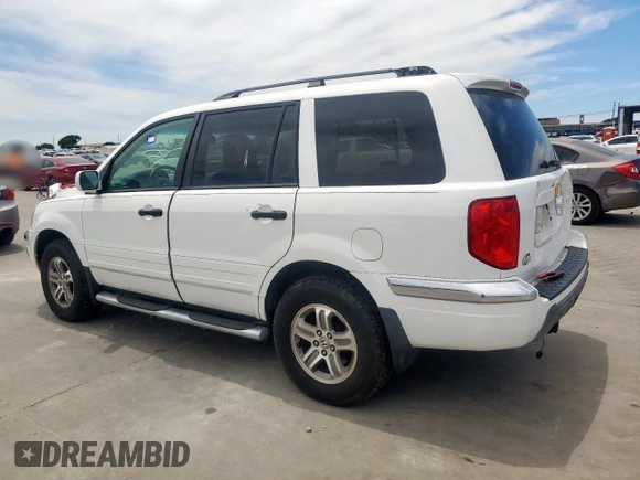 2005 Honda Pilot EX-L z VIN 5FNYF18555B025184, wystawiony jako Copart lot #58084295 z przebiegiem 161 863 mil mil oraz Szkoda całkowita • Salvage title. Historia ofert i sprzedaży dostępna na DreamBid. Obrazek 2.