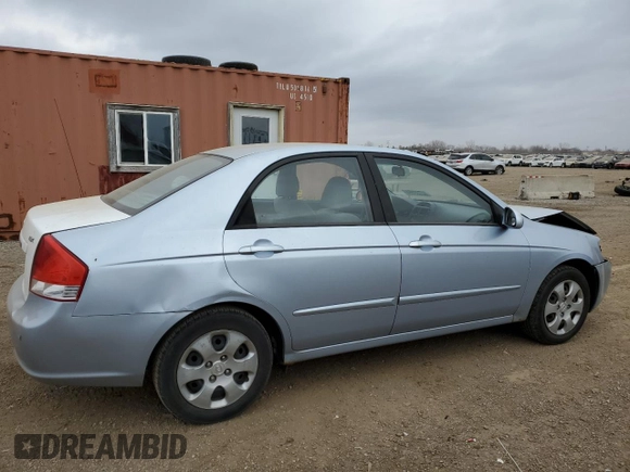 2008 Kia Spectra SX with VIN KNAFE121385553406, listed as a Copart auction lot 82035564 with 115,435 mi miles and Salvage Title. Bid and sale history available at carsss.com. Image 3.