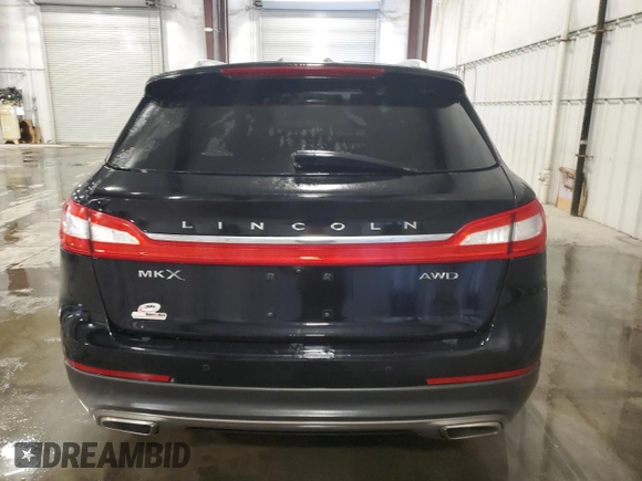 2016 Lincoln MKX Reserve with VIN 2LMTJ8LR2GBL76128, listed as a Copart auction lot 44563065 with 128,934 mi miles and Salvage Title. Bid and sale history available at carsss.com. Image 6.