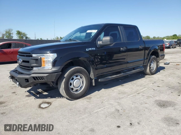 2018 Ford F-150 XL with VIN 1FTEW1EBXJFD71394, listed as a Copart auction lot 52384775 with 185,267 mi miles and Salvage Title. Bid and sale history available at carsss.com. Image 1.